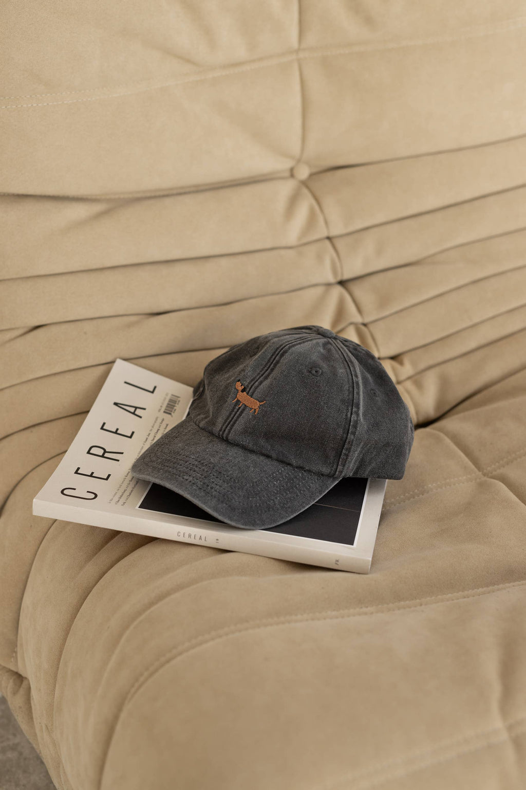 Lieblingspfote "Dackel" Cap Vintage Anthrazit