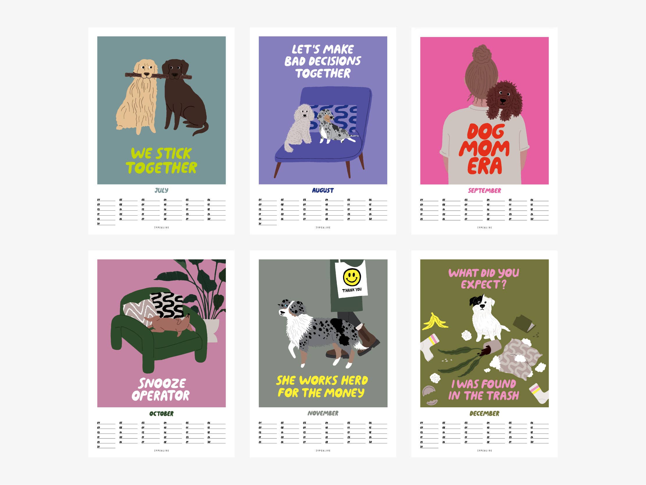 Typealive Wall Calendar
