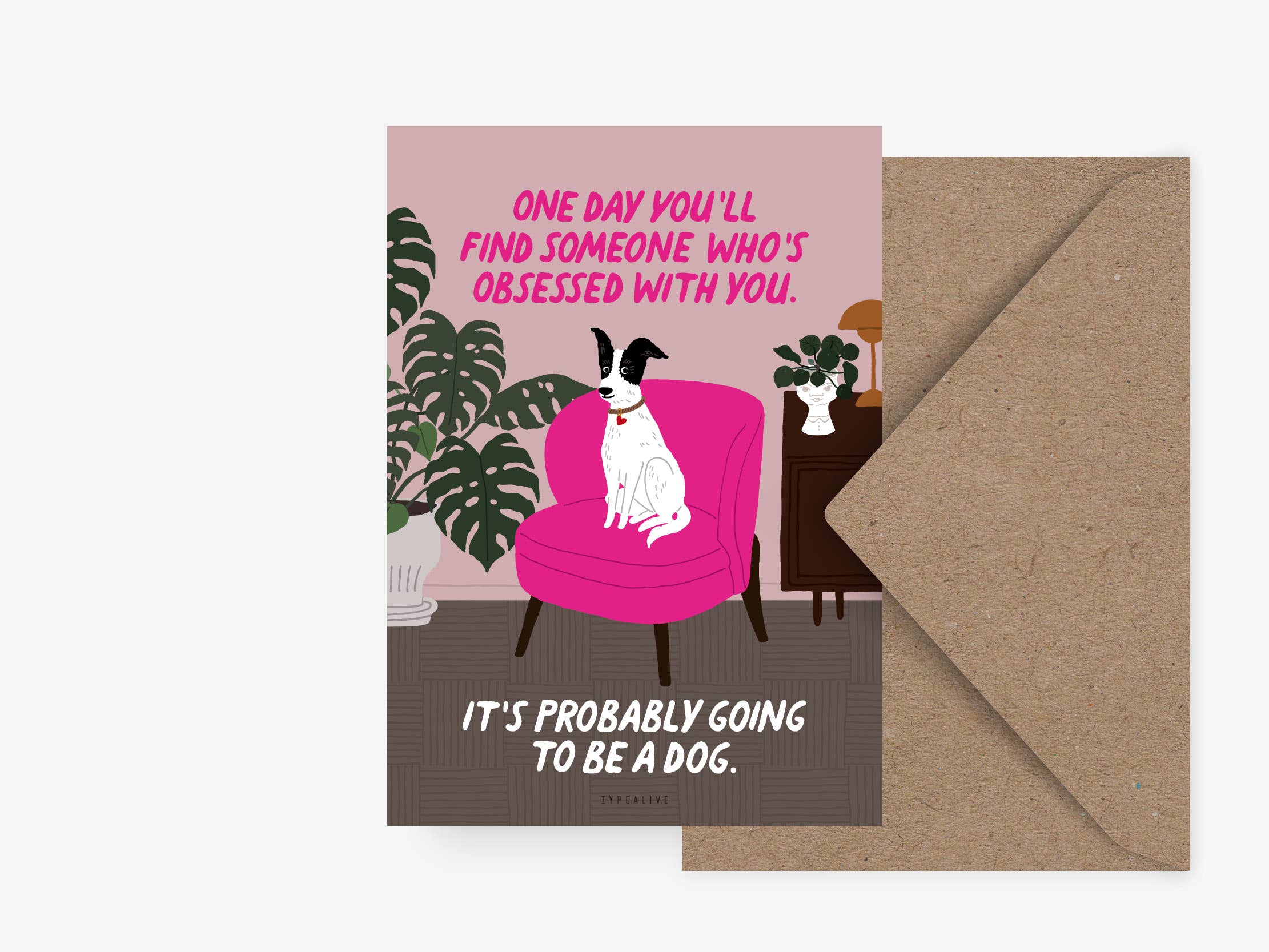 Typealive Postkarte "Dog Obsessed"
