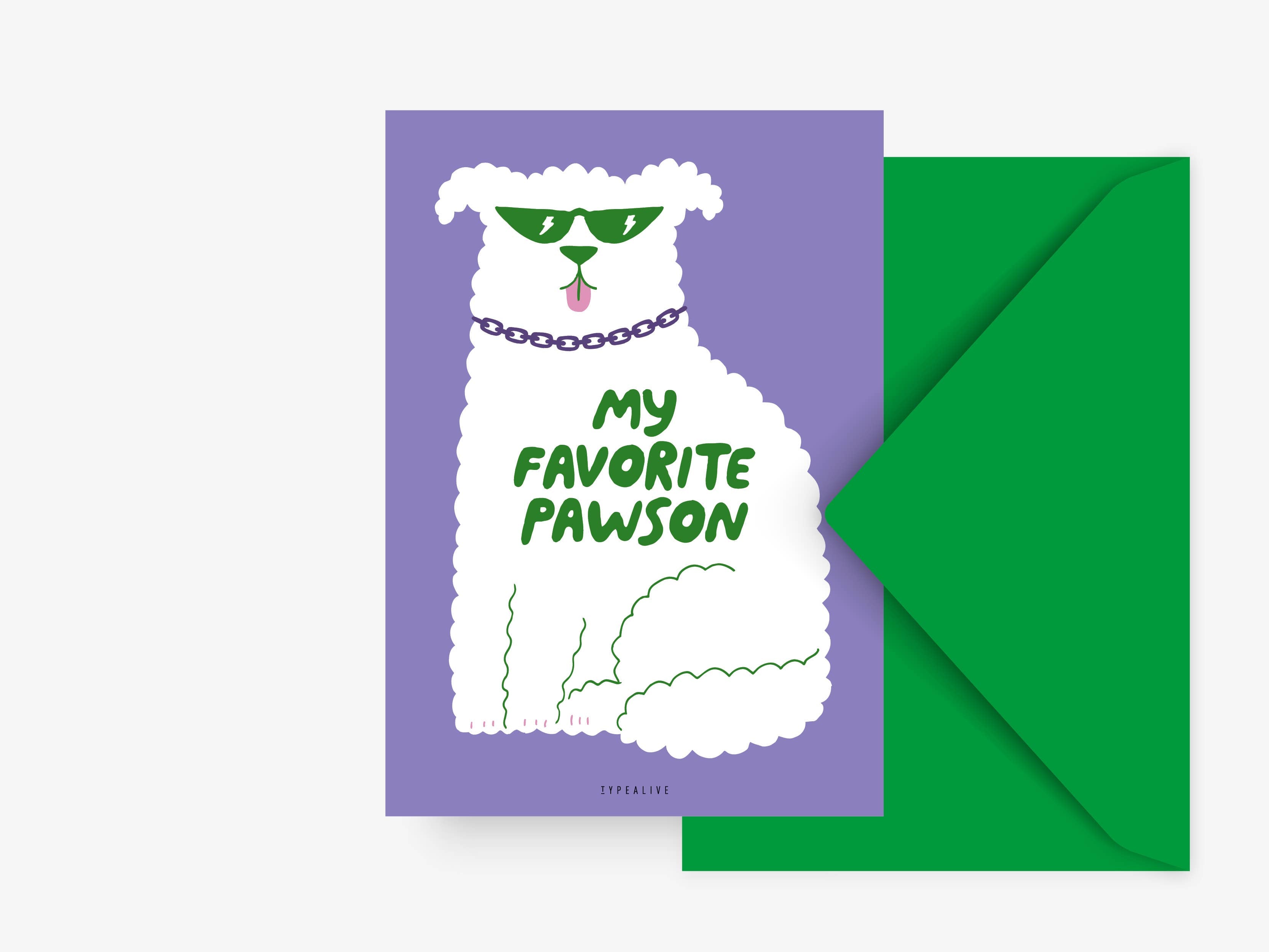 Typealive Postkarte "Favorite Pawson"