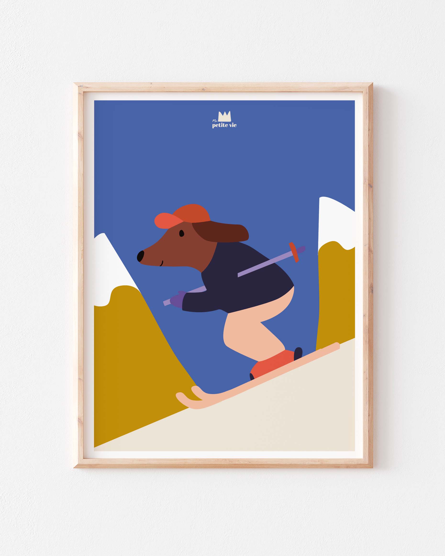 Ma Petite Vie Poster Skihund (30 x 40 cm)