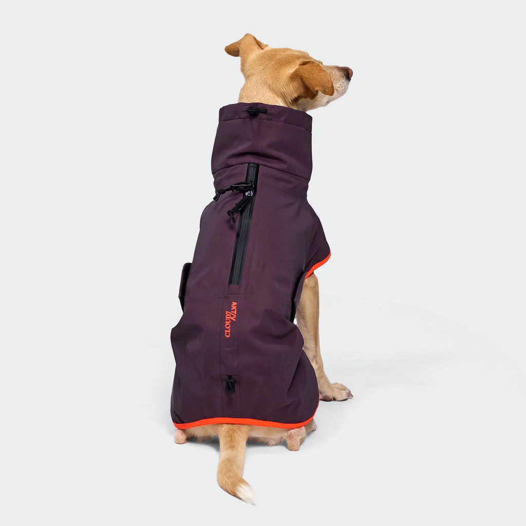 Cloud7 Dog Raincoat AKTIV Aubergine/Orange