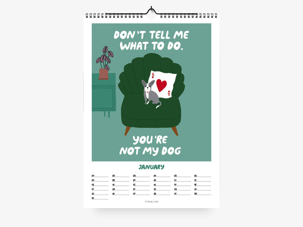 Typealive Wall Calendar