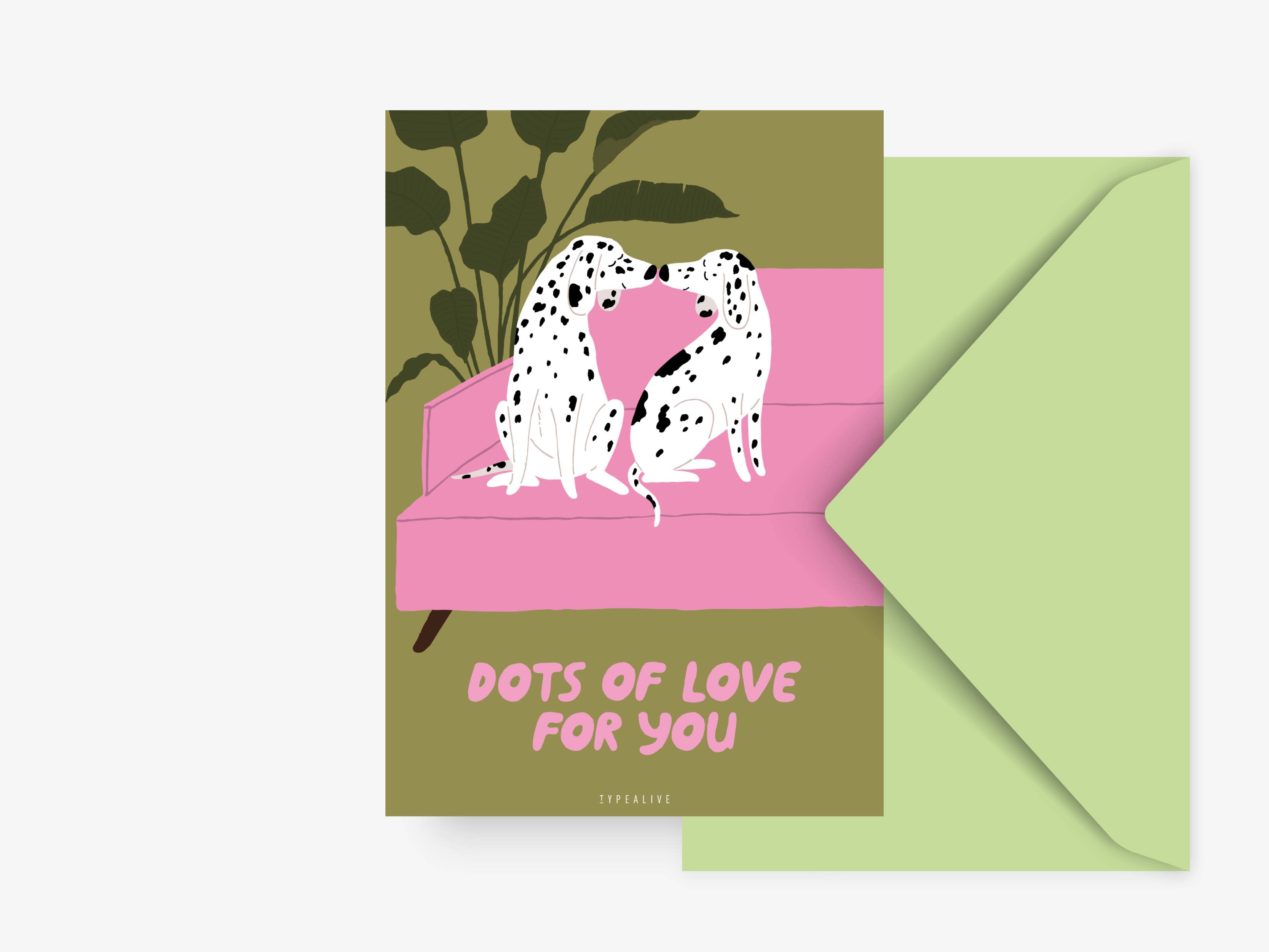 Typealive Postcard 'Dogs Dots'