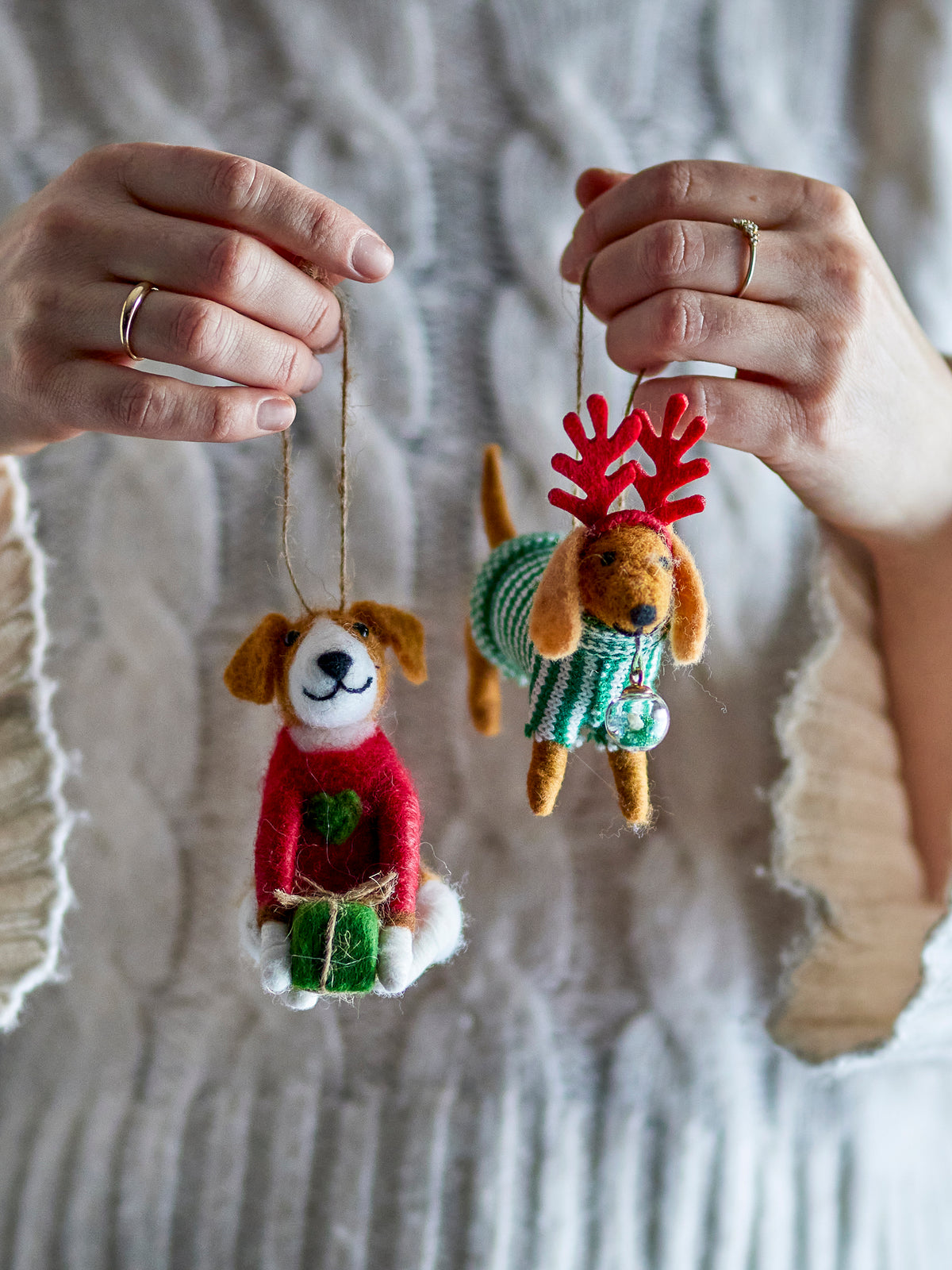 Ornament Monty (2er-Set grün, rot)