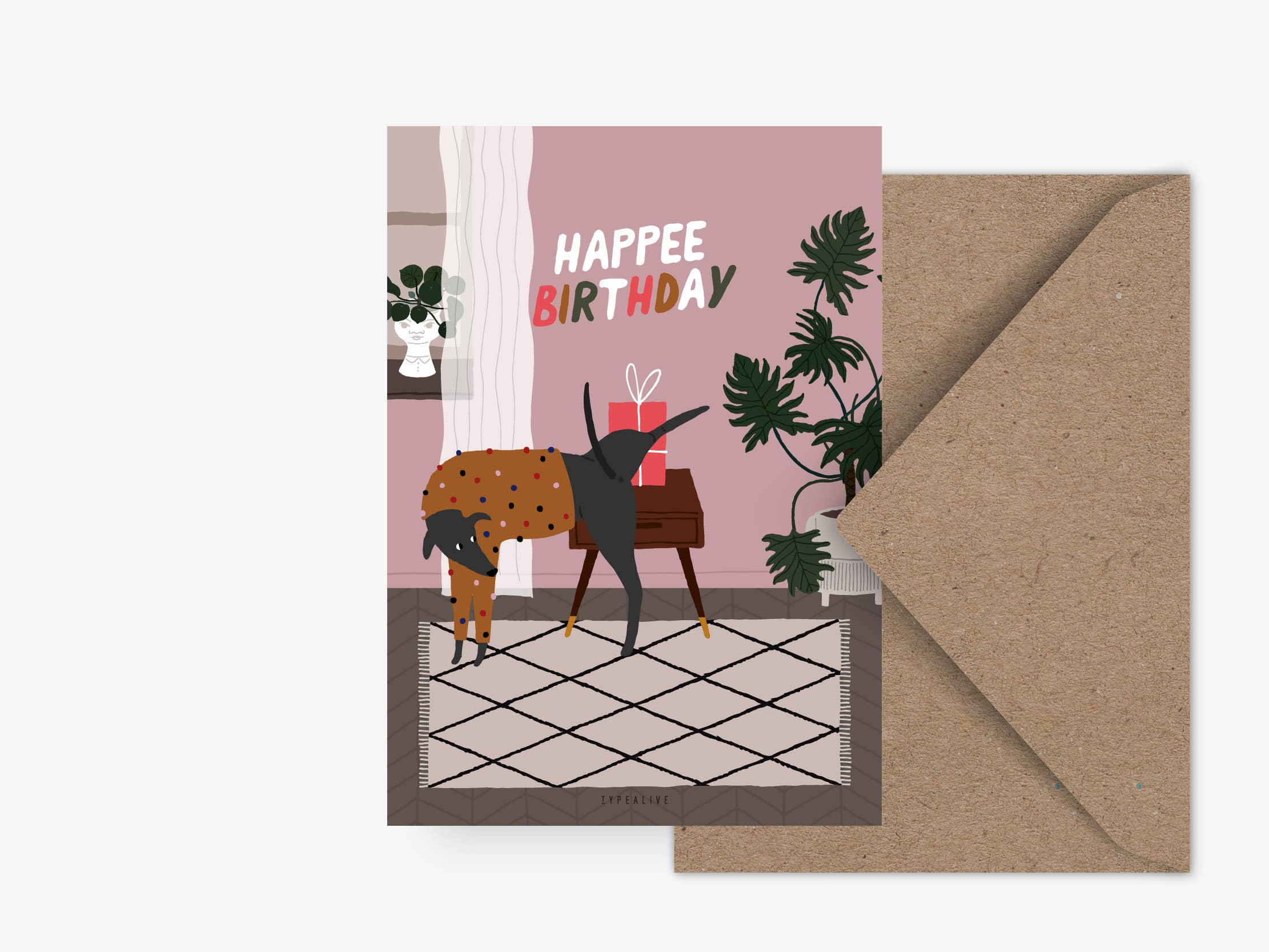 Typealive Postcard 'Happee Birthday'