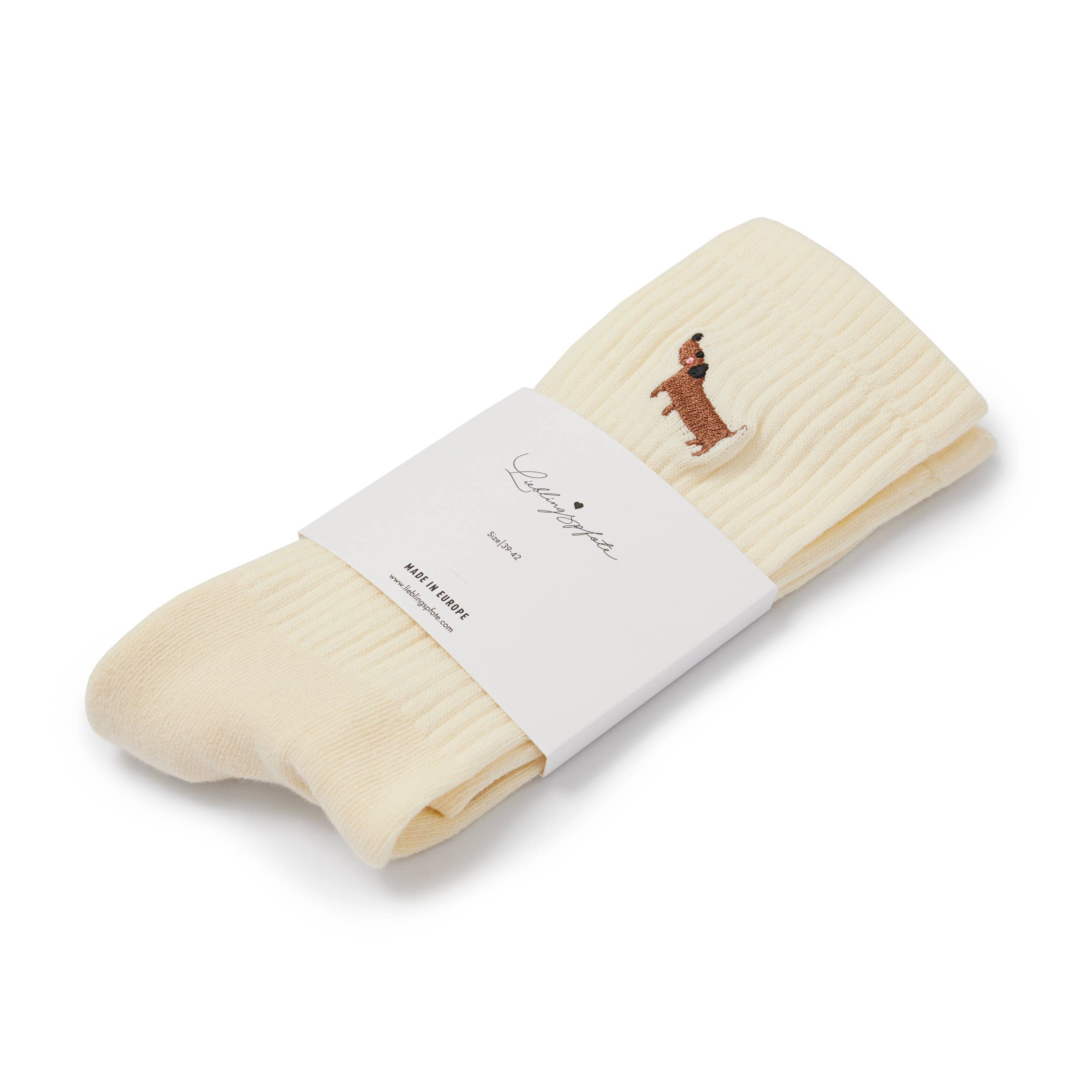 Lieblingspfote Bestickte Dackel Socken
