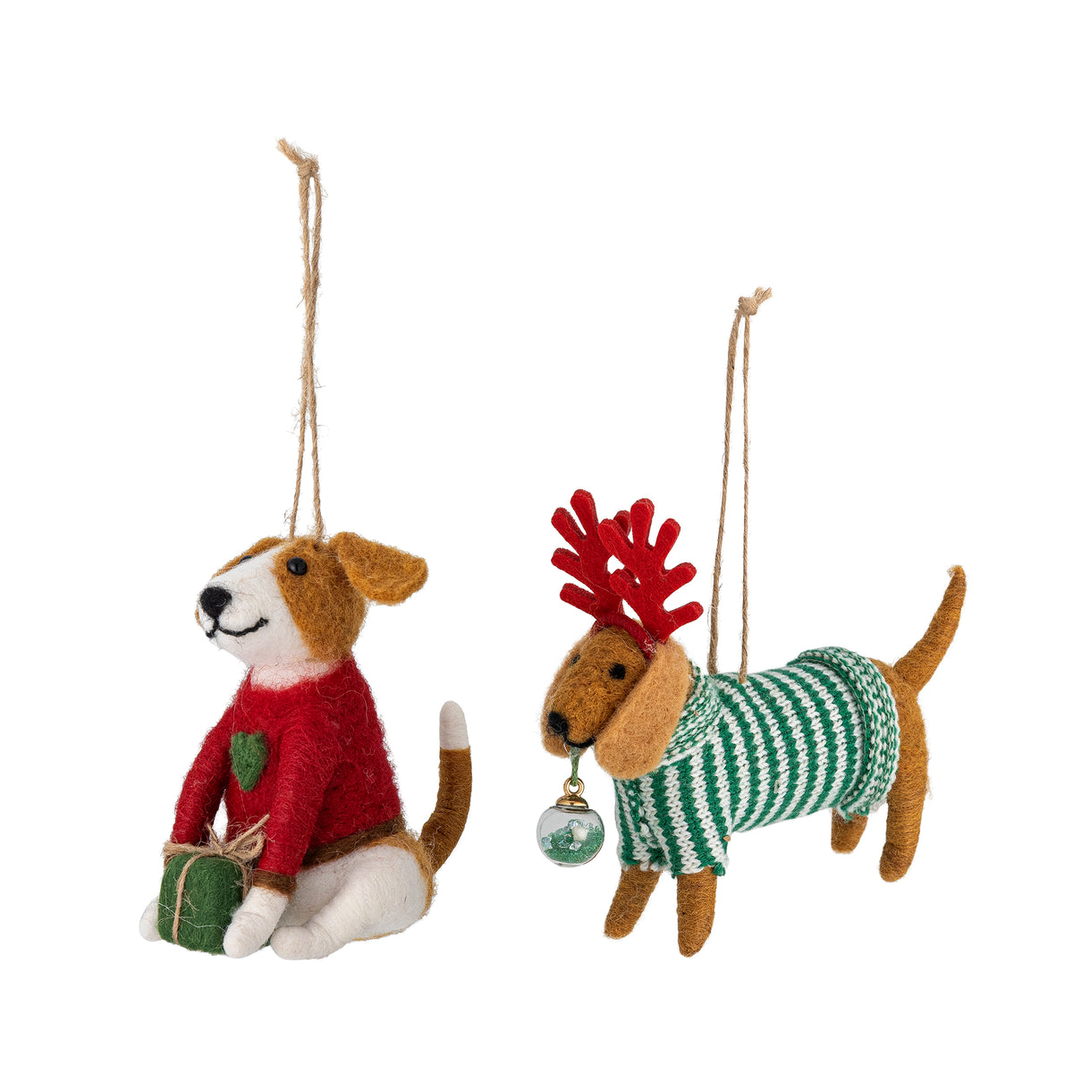 Ornament Monty (2er-Set grün, rot)